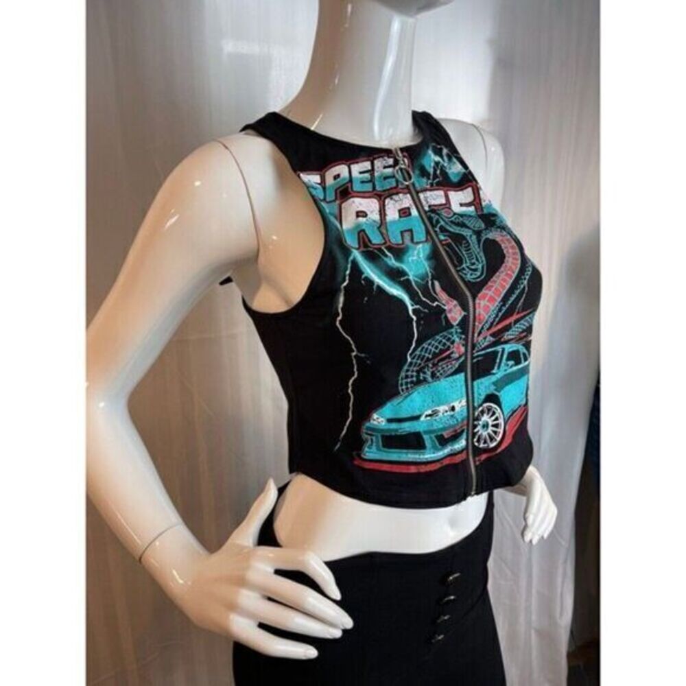 Speed Racerback Cropped Top Size M RefN14 - Picture 7 of 7